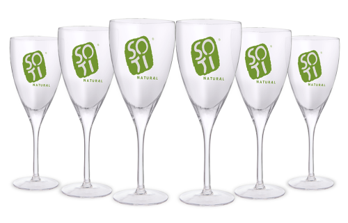 Kieliszki z logo Soti Natural